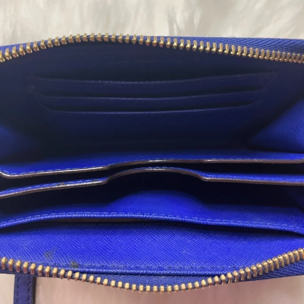 Michael Kors Est 1981 Wallet Royal Blue- Leather